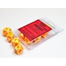 Chessex Festive Sunburst /red Set of Ten d10s