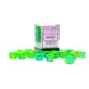 Chessex Gemini 12mm d6 Translucent Green-Teal/yellow Dice...