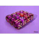 Chessex Gemini 16mm d6 Translucent Red-Violet/gold Dice...