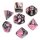 Chessex Gemini Mini-Polyhedral Black-Pink/white 7-Die Set