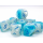 Chessex Gemini Pearl Turquoise-White/blue Luminary Set of 10 d10s