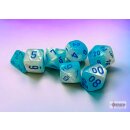 Chessex Gemini Polyhedral Pearl Turquoise-White/blue...