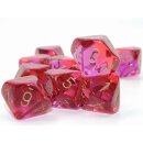 Chessex Gemini Translucent Red-Violet/gold Set of 10 d10s