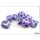 Chessex Lab Dice 8 Festive Hydrangea/black Polyhedral 7-Die Set (with bonus die)