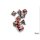 Chessex Lab Dice 8 Gemini Red-Steel/white Polyhedral 7-Die Set (with bonus die)