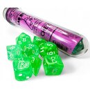 Chessex Lab Dice 9 Nebula Gelatinous/White Polyhedral Set...