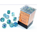 Chessex Nebula 12mm d6 Oceanic/gold Luminary Dice Block...