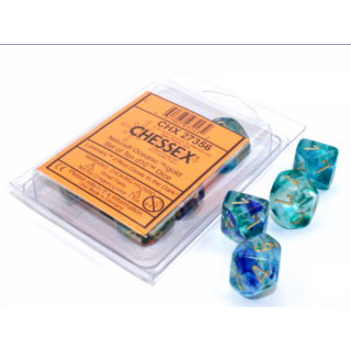 Chessex Nebula Oceanic/gold Luminary Set of Ten d10s