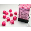 Chessex Opaque 12mm d6 Pink/white Dice Block (36)