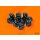 Chessex Opaque 16mm d6 Black/green Dice Block (12)