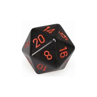 Chessex Opaque 34mm d20 Black/red