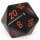 Chessex Opaque 34mm d20 Black/red