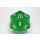 Chessex Opaque 34mm d20 Green/White