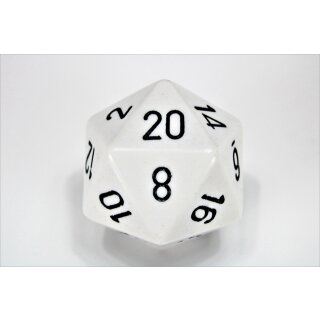 Chessex Opaque 34mm d20 White/black