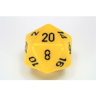 Chessex Opaque 34mm d20 Yellow/black
