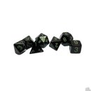 Chessex Opaque Polyhedral Black/green (7)