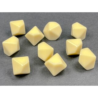 Chessex Opaque Polyhedral Ivory Bag of 10 Blank 10-sided dice