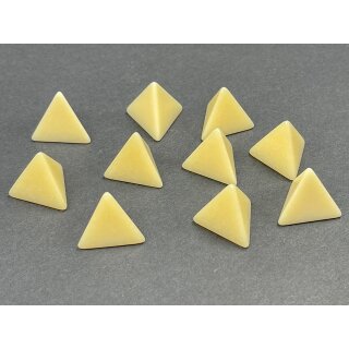 Chessex Opaque Polyhedral Ivory Bag of 10 Blank 4-sided dice