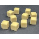 Chessex Opaque Polyhedral Ivory Bag of 10 Blank 6-sided dice