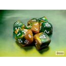 Chessex RPG Dice Sets Gold-Green/White Gemini Polyhedral...