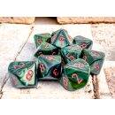 Chessex Scarab Jade/Red Ankh D10 Dice Block Green/Red...