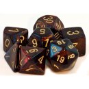 Chessex Scarab Mini-Polyhedral Blue Blood/gold 7-Die Set
