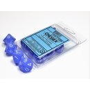 Chessex Signature Ten d10 Frosted Blue w/white