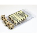Chessex Signature Ten d10 Marble Ivory w/black