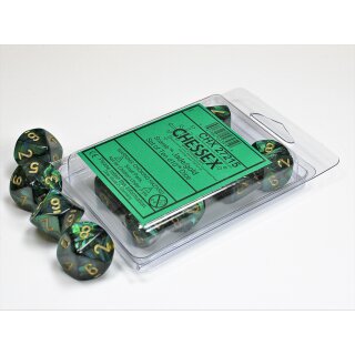 Chessex Signature Ten d10 Scarab Jade w/gold