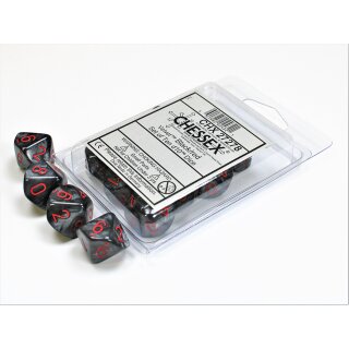Chessex Signature Ten d10 Velvet Black w/red
