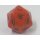 Chessex Special Dice Orange/Black Fire Speckled 34mm d20