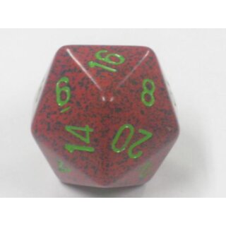 Chessex Special Dice Red/Green Strawberry Speckled 34mm d20