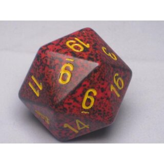 Chessex Special Dice Red/Yellow Mercury Speckled 34mm d20
