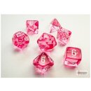 Chessex Translucent Mini-Polyhedral Pink/white 7-Die Set