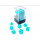 Chessex Translucent Mini-Polyhedral Teal/White 7-Die Set
