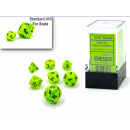 Chessex Vortex Mini-Polyhedral Bright Green/Black 7-Die Set