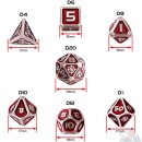 Metal Dice Set Red