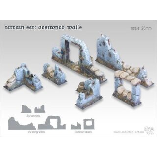 Destroyed Walls - Terrain Set (6)