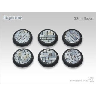 Flagstone Bases - 30mm Round Lip (5)