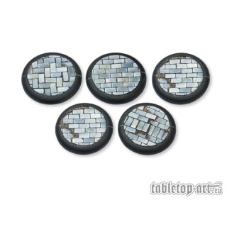 Flagstone Bases - 40mm Round Lip (5)