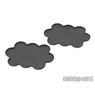 Movement Tray - Flat Bases - 25mm 10s Cloud - Black (2)