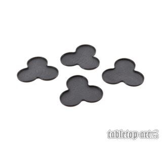 Movement Tray - Flat Bases - 25mm 3s Cloud - Black (4)