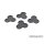 Movement Tray - Flat Bases - 25mm 3s Cloud - Black (4)
