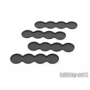 Movement Tray - Flat Bases - 25mm 4s Bar - Black (4)
