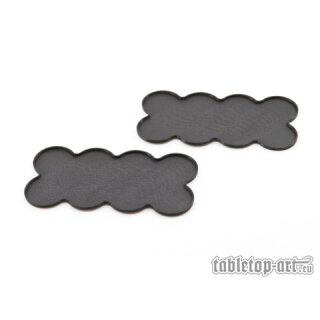 Movement Tray - Flat Bases - 25mm 8s Bar - Black (2)
