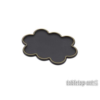 Movement Tray - Rounded Edge - 25mm 10s Cloud - Black-Gold