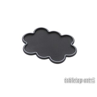 Movement Tray - Rounded Edge - 25mm 10s Cloud - Black-Silver