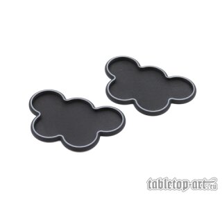 Movement Tray - Rounded Edge - 25mm 5s Cloud - Black-Silver (2)