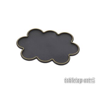 Movement Tray - Rounded Edge - 32mm 10s Cloud - Black-Gold