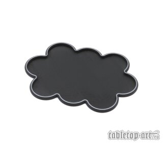 Movement Tray - Rounded Edge - 32mm 10s Cloud - Black-Silver
